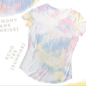 Balance Athletica (Vitality) Echo tshirt in Sunrise tie dye
